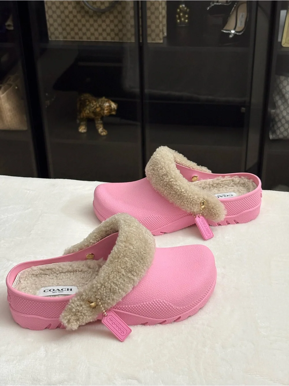 Coach Women’s Lola Clog in Pink Carnation.  Slip On- Size 5.